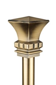 Užbaigimas karnizui STOL-KAR Werona, Metalinis karnizo užbaigimas WERONA. Skersmuo - 25mm. Spalva - sendintas auksas. Pakuotėje - 1vnt.