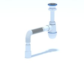 Sifonas plautuvei ANI, skersmuo 40 mm, su lanksčia žarna, C0115EU