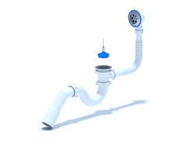 Sifonas voniai ANI, 1 1/2, skersmuo 40 mm, su perlaja, kilmės šalis Lietuva