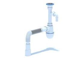 Sifonas praustuvui ANI, skersmuo 40/50 mm, su atšaka skalbimo mašinai, su žarna, C1315EU