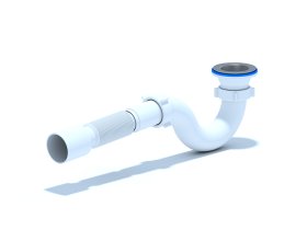 Sifonas dušo padėklui ANI, 1 1/2, skersmuo 40 mm, su lanksčia žarna 40 x 50 mm, kilmės šalis Lietuva