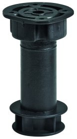 Baldų koja HETTICH, reguliuojama, plastikinė, juoda spl., d-25 mm, 100-120 mm, 4 vnt., 9161670