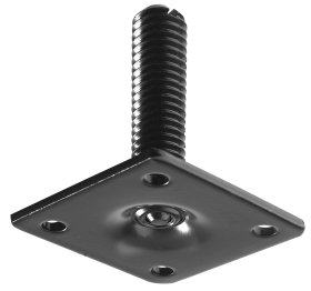 Baldų atrama HETTICH, su varžtu, juoda spl., 90x90x41,5 mm, 140