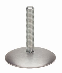 Baldų atrama HETTICH, su varžtu, sidabro spl. matinė, d-75 mm, 70 mm, 160