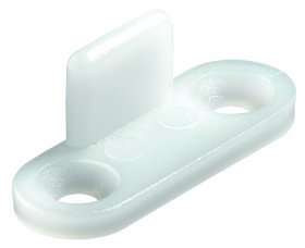 Stumdomų durų kripiančioji HETTICH, pak. 6 vnt. plastikas, baltos sp., 89073