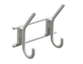 Kabykla HETTICH, plastikas, 2 kabliukai, baltos sp., 5966