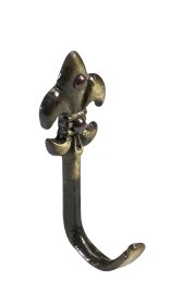 Rūbų kabliukas antik, HETTICH, pak. 2 vnt. dengtas žalvariu, 15809