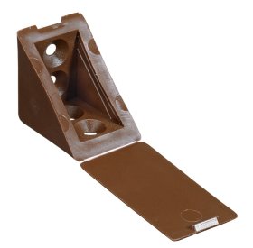 Tvirtinimo kampukas plast. HETTICH, pak. 4 vnt. 31x31x24mm, rudos sp., 9213863