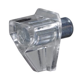 Lentynos laikiklis HETTICH, pak. 20 vnt. plastikas, 6mm, skaidrus, 89274