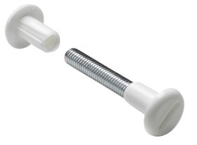 Sujungimo varžtas HETTICH, pak. 10 vnt. 45-54mm, baltos sp., 89319