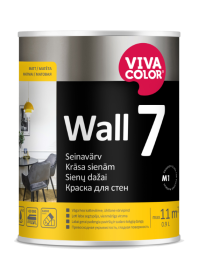 Vandeniniai vidaus dažai VIVACOLOR Wall 7, 0,9 l, A bazė, balti, matiniai