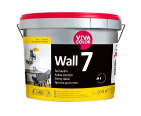 Vandeniniai vidaus dažai VIVACOLOR Wall 7, 9 l, A bazė, balti, matiniai