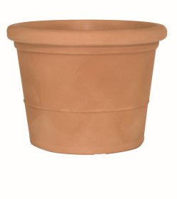 Plastikinis vazonas  ZARA, 40 x 31 cm., rusvas.