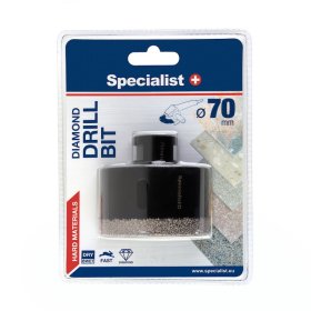 Deimantinis grąžtas SPECIALIST+, 70 mm, kampiniui šlifuokliui