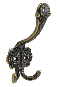 Rūbų kabliukas antik, dvig, did., HETTICH, dengtas žalvariu, 4925