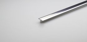 Aliumininė grindų juostelė ARCANSAS 063A4/93, 900 x 14 mm, h-9 mm, anoduota, sidabro spalvos, chromas