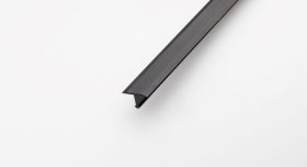 Aliumininė grindų juostelė ARCANSAS 063A4/63, 900 x 14 mm, h-9 mm, anoduota, juodos spalvos, šlifuota