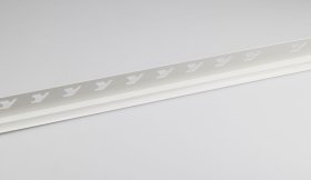 Kampas plytelėms ARCANSAS 081E/M/01, 2500 x 25 x 8 mm, plastikinis, vidinis, baltas