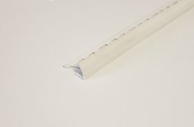 Kampas plytelėms ARCANSAS 253B/A/01, 2500 x 27 x 8 mm, plastikinis, išorinis, baltas