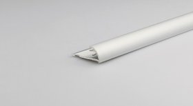 Kampas plytelėms ARCANSAS 254A/F/90, 2500 x 27 x 10 mm, aliuminis anoduotas, išorinis, sidabro spalvos, satinas