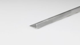 Kampas plytelėms ARCANSAS 061F9/F/90, 2500 x 23 x 8 mm, aliuminis anoduotas, išorinis, "edge", sidabro spalvos, satinas