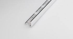 Kampas plytelėms ARCANSAS 061F9/F/93, 2500 x 23 x 8 mm, aliuminis anoduotas, išorinis, "edge", sidabro spalvos, chromas