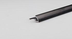 Kampas plytelėms ARCANSAS 254A/63, 2700 x 27 x 10 mm, aliuminis, išorinis, juodos spalvos, šlifuotas