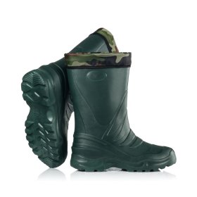 Guminiai batai EVA2, 43/44 dydis, tamsiai žalia spalva, aukštis 33 cm, pašiltinti, vyriški