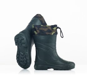 Guminiai batai EVA3, 44/45 dydis, tamsiai žalia spalva, aukštis 27 cm, pašiltinti, vyriški