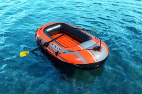 Pripučiamos valties rinkinys BESTWAY HYDRO-FORCE, valtis, 2 vnt irklų, kojinė pompa, dydis pripūtus 1,88 m x 98 cm