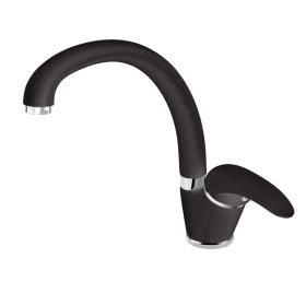 Plautuvės maišytuvas DEANTE Nemezja Ben_266M, F formos snapu, juodos spalvos