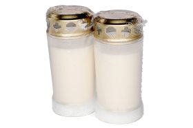 Kapų žvakė POLAR, degimo laikas 60h,  2vnt., baltos spalvos