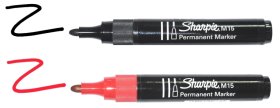 Žymeklis rašalo pagrindu SHARPIE M15, juodas, apvalus, 09-8192584