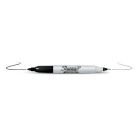 Žymeklis rašalo pagrindu SHARPIE Fin Twin Tip, juodas, 1 mm ir 0,5 mm, 09-811100