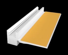 PVC profilis polistirolui EJOT APP 09/01, storis 9 mm, ilgis 2,4 m, popalanginis, 8802040001