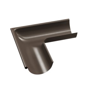 Latako išorinis kampas BILKA, skersmuo 125 mm, rudos spalvos, RAL8019