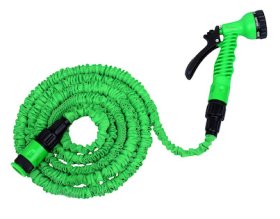 Pailgėjanti laistymo žarna su purkštuku HERVIN GARDEN MY-235, žarna pailgėja iki 22,5 m, žarnos darbinis slėgis 4 barai, 7 f-jų purkštukas, 2 jungtys, 1/2-3/4" čiaupo jungtis