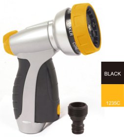 Metalinis purkštukas HERVIN GARDEN + HG-78979, 7 funkcijos, vandens srauto valdymo mygtukas