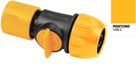 Jungtis žarnai HERVIN GARDEN+ HG-24145, tinka 13-16-19 mm (1/2-5/8-3/4") skersmens žarnoms, leidžia pakeisti laistymo įtaisą, nesukant čiaupo