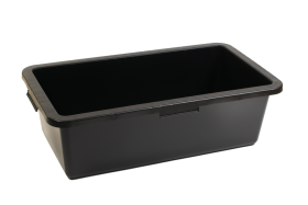 Stačiakampė plastikinė vonelė, 40 l, juoda