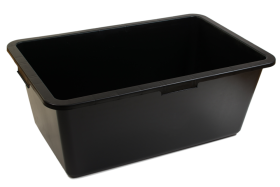 Stačiakampė plastikinė vonelė, 80 l., juoda