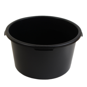 Apvali plastikinė vonelė, 40 l, juoda