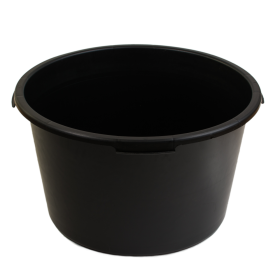 Apvali plastikinė vonelė, 90 l, juoda