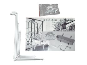 Metalinis surenkamas laikiklis loveliui, 16 x 2 x 23cm., 2 vnt, baltas