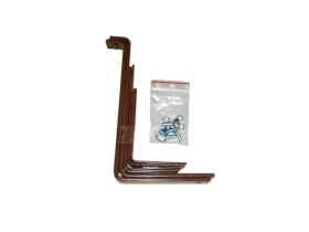 Metalinis surenkamas laikiklis loveliui, 16 x 2 x 23cm., 2 vnt, rudas