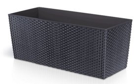 Plastikinis lauko lovelis, 60 x 25 x 24 cm., juodos sp., (pintas)