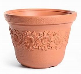 Plastikinis lauko vazonas SUNNY, skersmuo 46 cm.