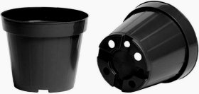 Plastikinis vazonas MEZZO, PP 14 cm., juodas.