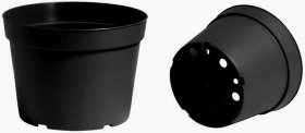 Plastikinis vazonas BASIC, juodos sp., 20 x14,5 cm., 3,4 l