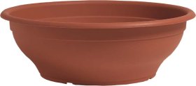 Plastikinis vazonas, dubuo, 40 x 17 cm., rudas.